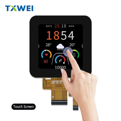 1Écran TFT carré de 54 pouces, résolution 240 x 240 et écran tactile capacitif de 400 nits