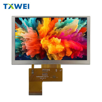 Écran LCD de 5 pouces 800 * 480 650nits Lumière Interface RVB Écran tactile personnalisable
