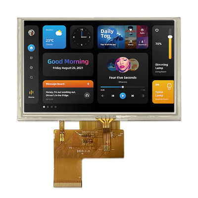 Affichage LCD TFT de 5 pouces IPS/TN 800 * 480 Port RGB haute définition 40PIN Haute luminosité personnalisable