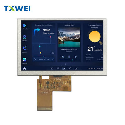 Affichage LCD TFT de 5 pouces avec interface RVB IPS plein écran 800 * 480 haute définition TFT tactile capacitif