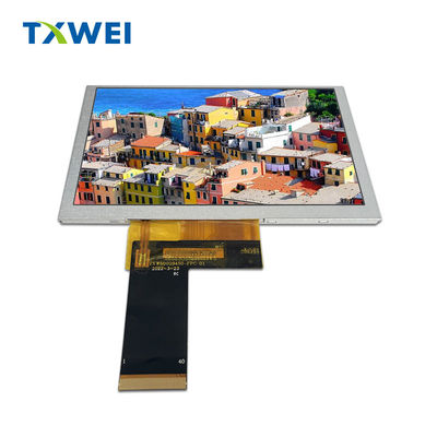 Module d'affichage LCD portable de 5 pouces 800 * 480 Écran couleur avec 40 broches LCM Pin N Count Normalement écran LCD TFT noir