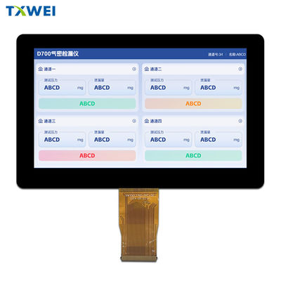 Affichage LCD IPS TFT de 7 pouces 1024X600 1000nits Affichage LVDS à 50 broches pour moniteurs industriels
