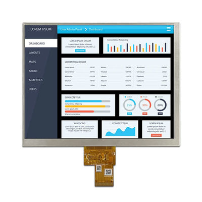 8Écran LCD de navigation de voiture IPS haute définition de 0,0 pouces avec 1024 * 768 pixels et large plage de température