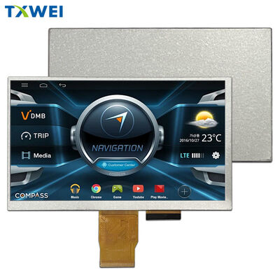 1024x600 WSVGA Industrial TFT LCD Screen 7 Inch 24-bit RGB 60Hz Wide Temperature HMI Display Panel